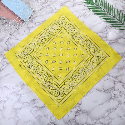 Sjaal Hip Hop Rode Bandana Man Vrouwen Mode Hoofdbanden Haarband Pols Wraps Haar Sjaals Haaraccessoires: yellow bandana