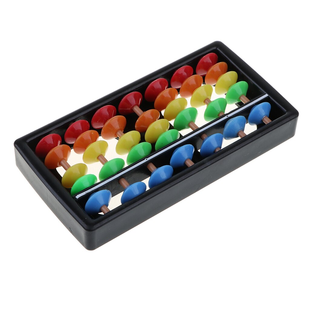 7 Cijfers Mini Abacus Soroban School Office Kralen Column Abacus Berekening Tool Kids Educatief Speelgoed Berekenen Gereedschap: Muticolor