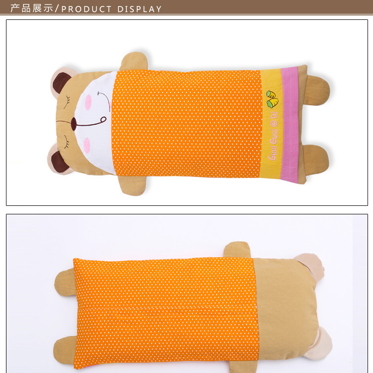 Funda de almohada para bebé, , viñetas de animales para niño, 100% de almohada de algodón puro para niño de 1 a 6 años, juego de fundas