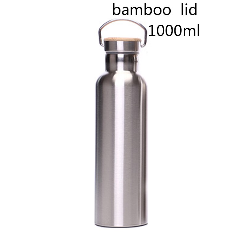 stainless steel thermos bottle double wall water bottle for travel camping hiking cycling