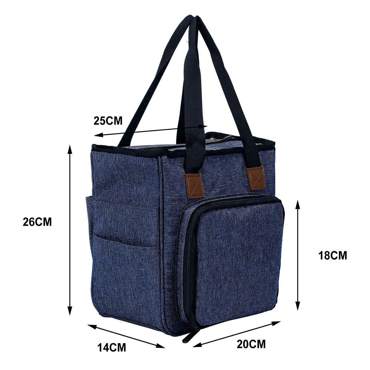 Wol Haak Garen Opbergtas Grote Capaciteit Naaimachine Opbergtas Draagbare Tas Breien Breien Naalden Organizer: Type 4 Blue