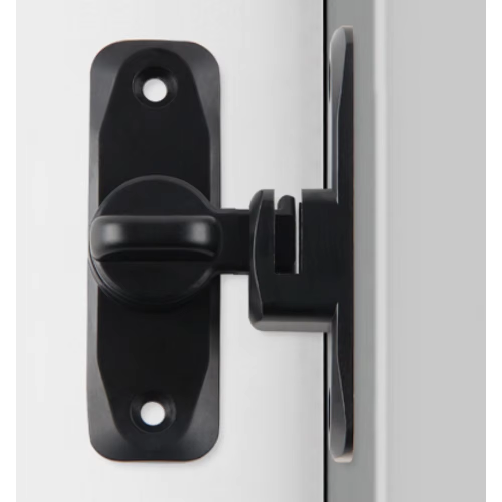 Luminous Door Lock Zinc Alloy 90 ° Rocker Arm Hook Lock Sliding Door Latch Heavy Duty Barn Gate Bolt for Cabinet Door Window: SKY BLUE