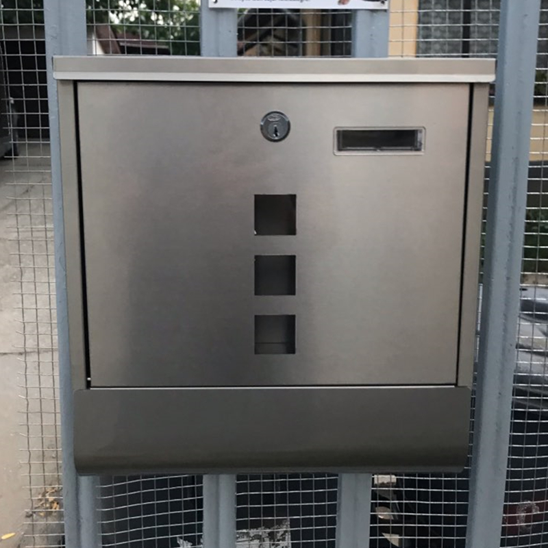 Outdoor Wall Mounted Stainless Steel Mailbox Warehouse Apartment Home Garden Letterbox Vertical Locking Mail Post Box F6010