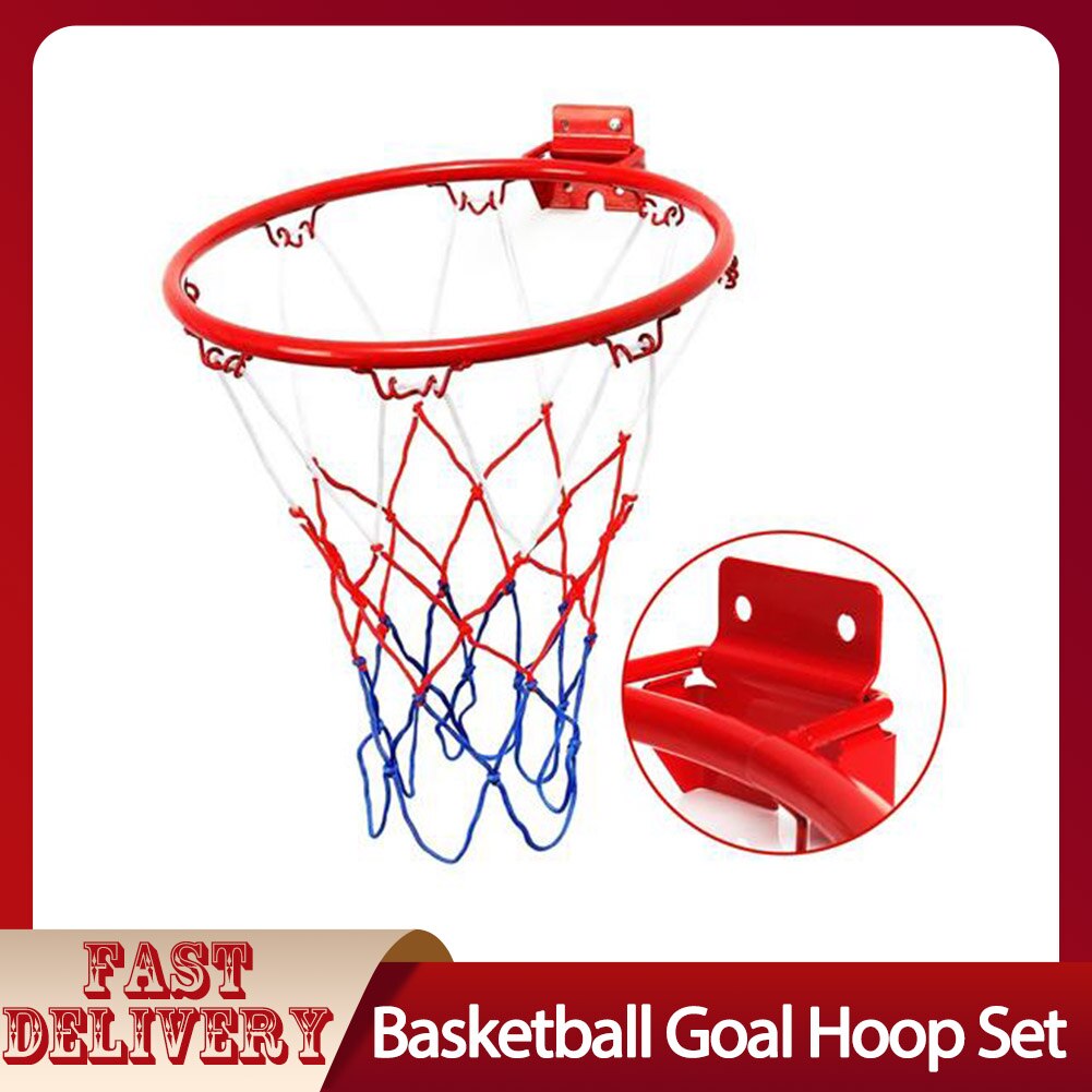 Opknoping Basketbal Doos Basketbal Ring Met Netto Schroef Diameter 32Cm Indoor En Outdoor Basketbal Leveringen