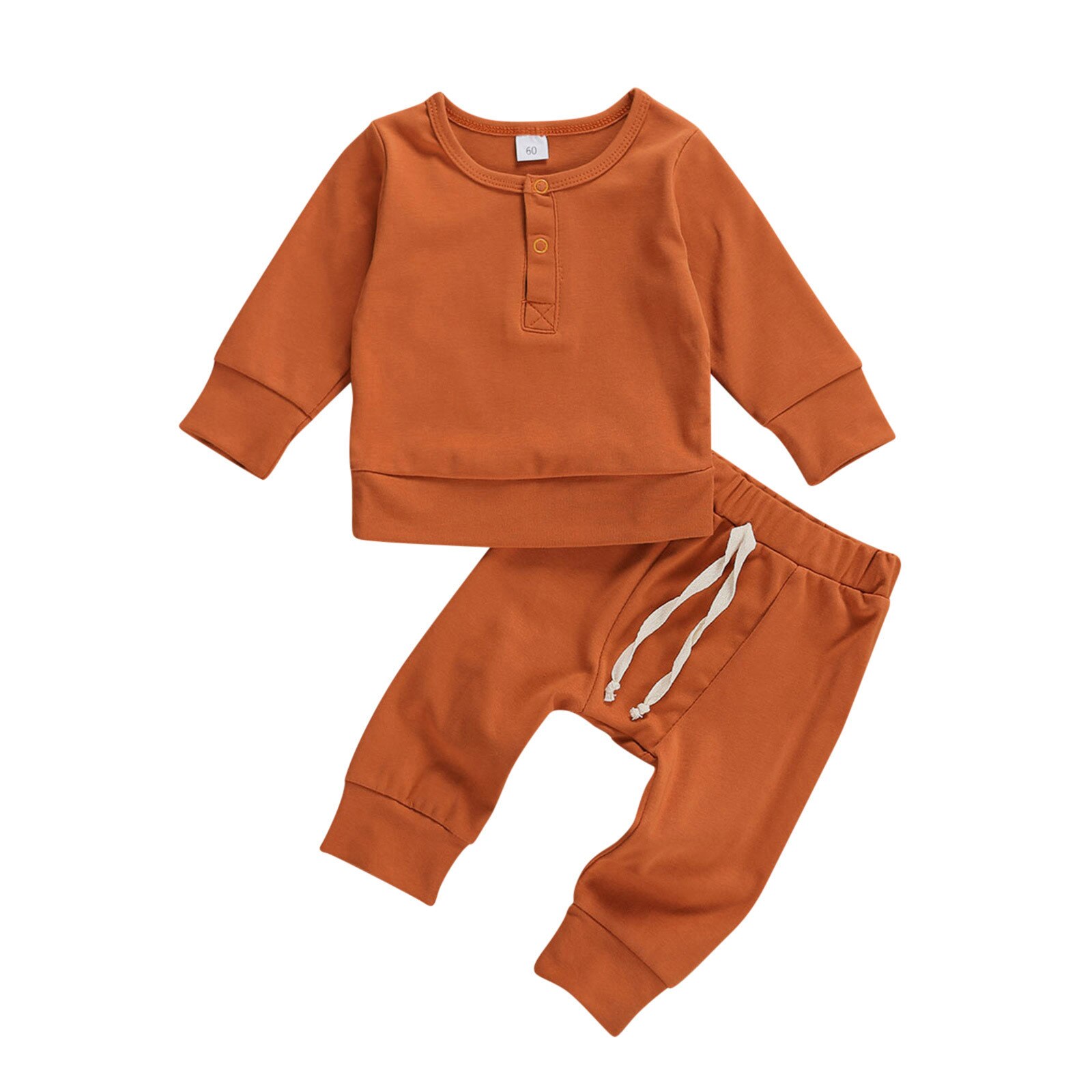 Infant Newborn Baby Girl Clothes Boys Loose Winter Warm T-shirt Long Sleeve Tops+Pants Outfits Toddler Winter Sets kids clothes: B / 6M