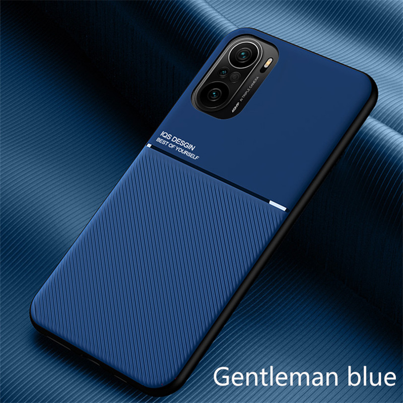 Luxe Lederen Telefoon Case Voor Xiaomi Mi Poco F3 F3 GT Magnetische Plaat Autohouder Achterkant Voor Mi Pocophone X3 NFC M3 M2 F2 Pro: ABS / Clear