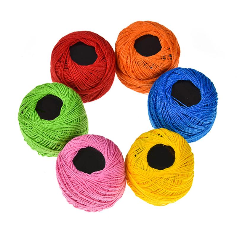 16 Roll Embroidery Thread Set Cross Stitch Embroidery Wool Cotton Line Craft Supplies Home Making Thread (Mixed Color)