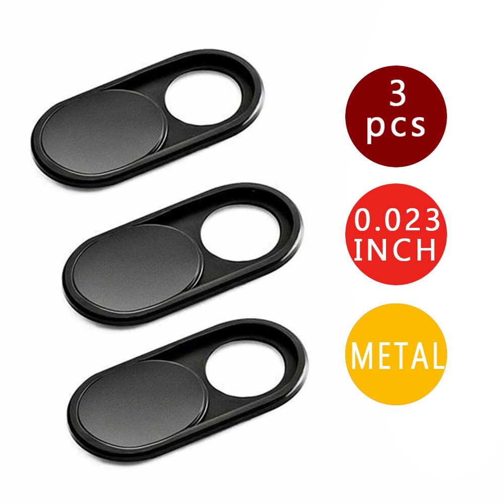 3x Phone Laptop PC Camera Cover Webcam Privacy Protector For MacBook IMac IPad Protecting Your Digital Life: Black