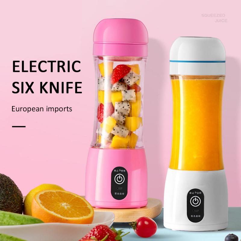 450ml Portable Electric Juicer Smoothie Blender Mini Food Processor Blender USB Blender Personal Blender Cup Juice Blender