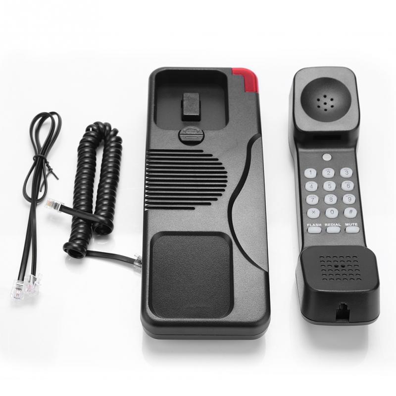 Hotel Business Telephone Extension No Caller ID Home Phone Waterproof For Hotel Family Bathroom Black