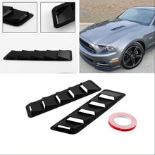 Universal Hood Vent Louver Air Cooling Panel Trim Set Black Abs Hood Intake Panel Plastic Cooling Vent 1 Pair