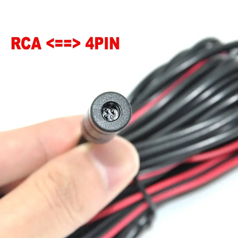 6 Meters RCA-4PIN Or RCA-RCA Video Cable For Car Parking Rearview Rear View Camera Connect Car Monitor DVD Trigger Cable
