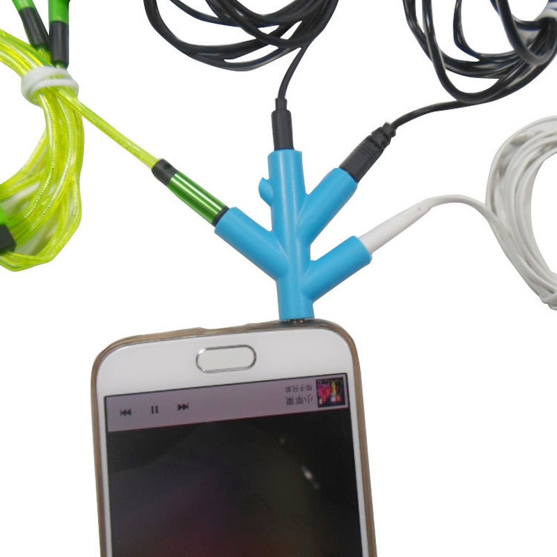 Audio Splitter Y Jack Male To 4 Female M/F 3.5mm Stereo Cable Adapter for Earphone Headphones Mobile Phone PC MP3 MP4