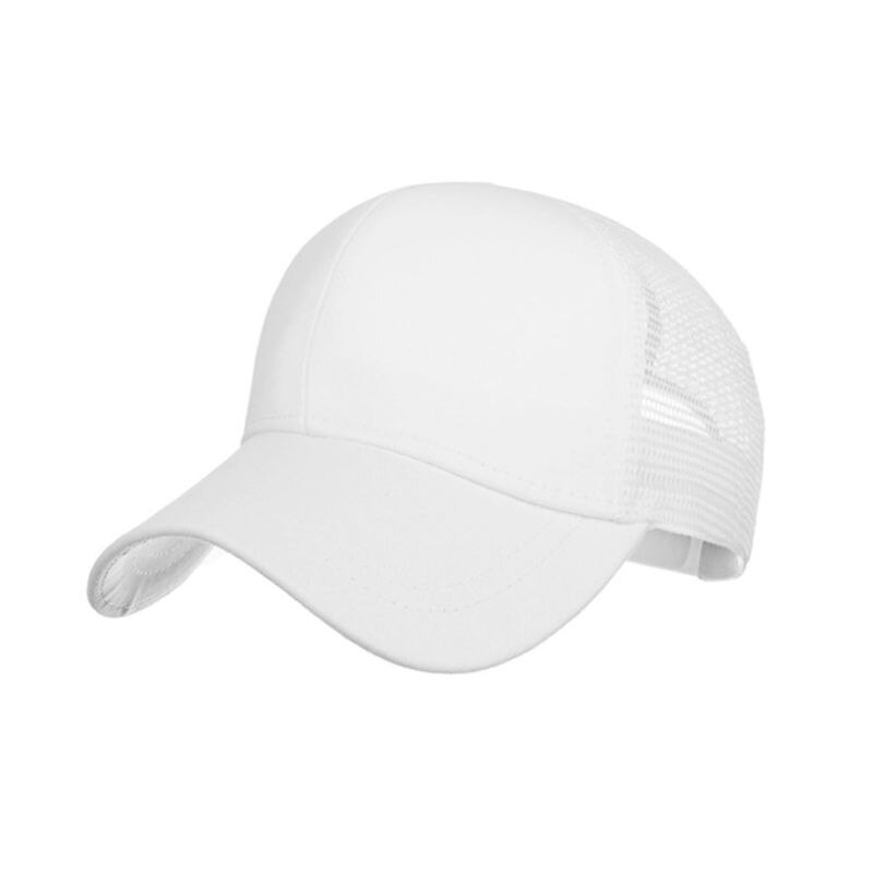 Outdoor Sunshade Ponytail Baseball Cap Women Messy Bun Tennis Hat Adjustable Cap