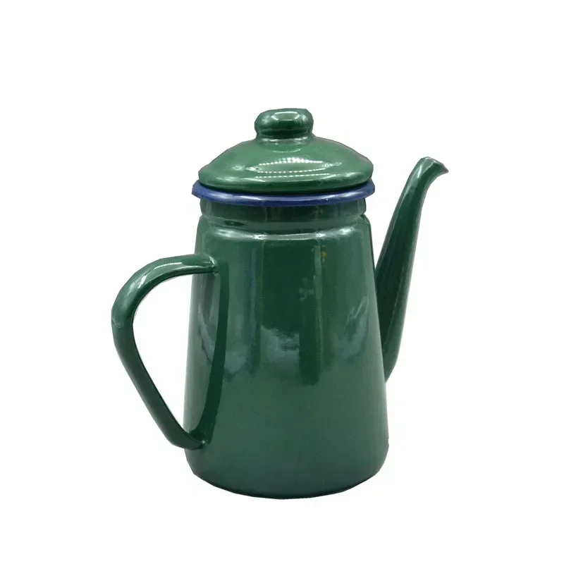 Vintage Emaille Koffiepot 1.1L Capaciteit Hand Theeketel voor Inductie Kookplaat & Gasfornuis Universeel Gebruik Water Of Thee