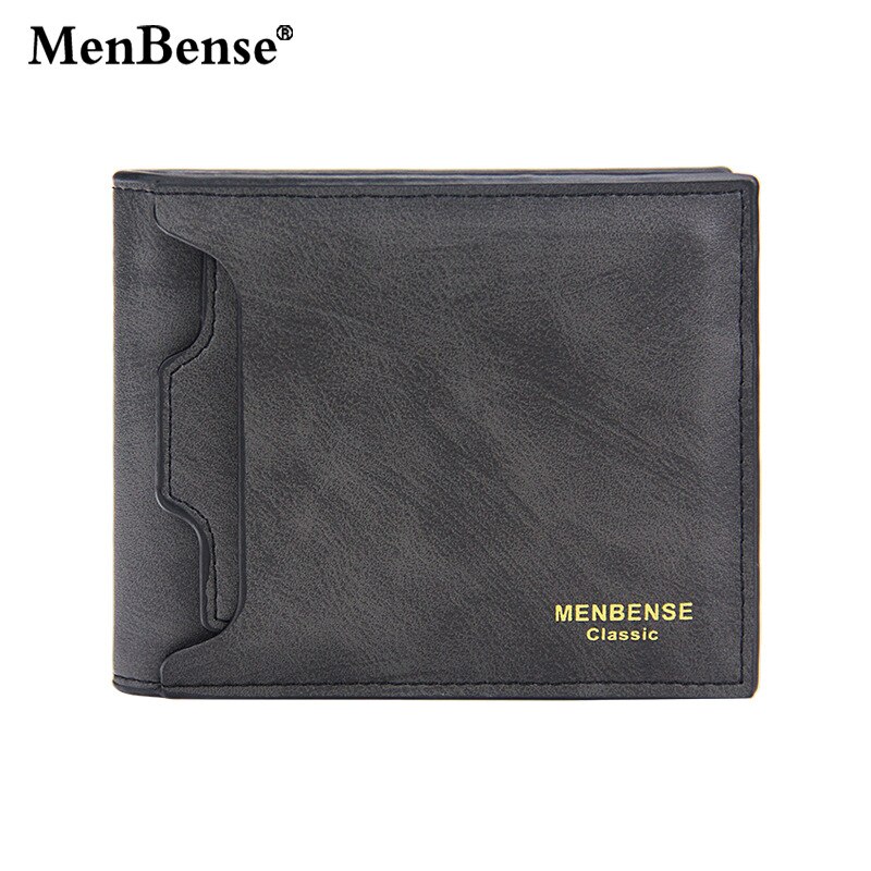 MEN'S Wallet Short Casual Men's Bag Card Bit More Draw Card Short MEN'S Wallet: Black