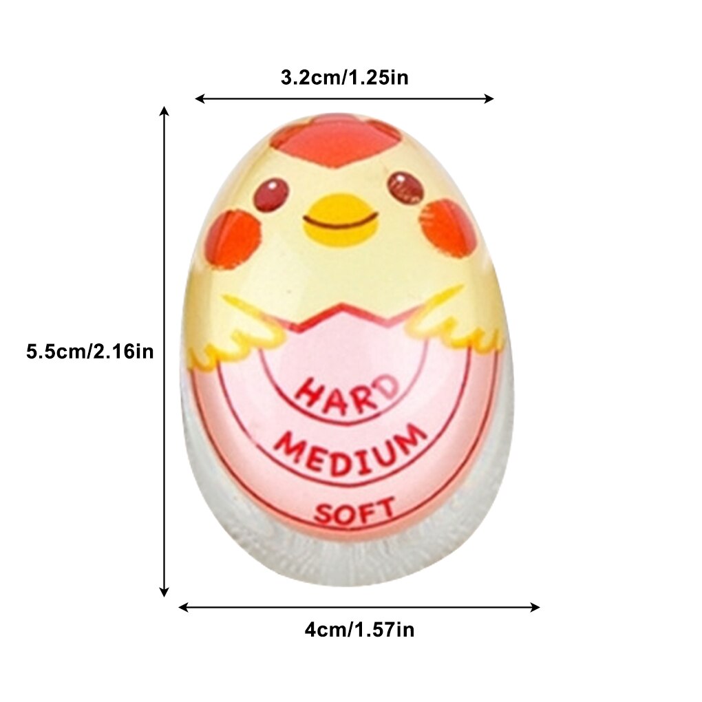 1pcs Egg Perfect Color Changing Timer Yummy Soft Hard Boiled Eggs Cooking Kitchen Eco-Friendly Resin Egg Timer Red timer tools: XQ66-7