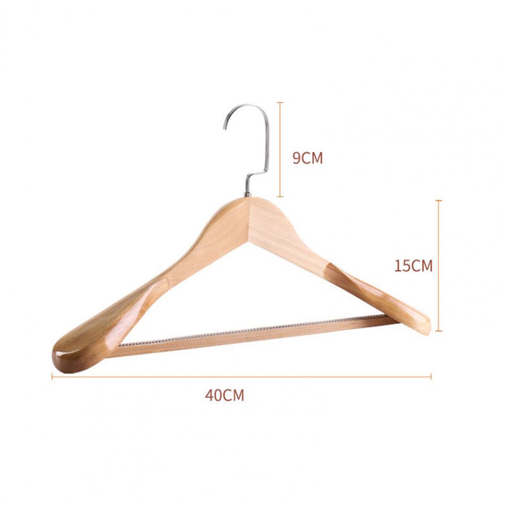 Wood Anti-slip Clothes Hanger Wide Shoulder Drying Rack Coat Hanger Curved Shoulder Household Clothes Racks Hanging Organizer
