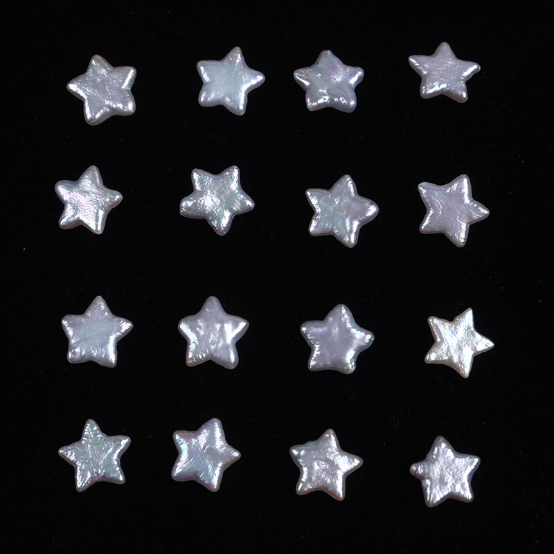 12mm White Star Shape Freshwater Pearls Loose Beads