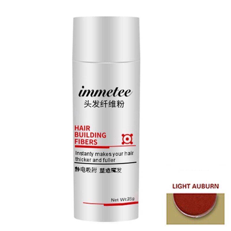 Immetee – Fibers de construction capillaire pour cheveux fins, pour une repousse des cheveux clairsemés, épaississement instantané, 28g, J9: light auburn