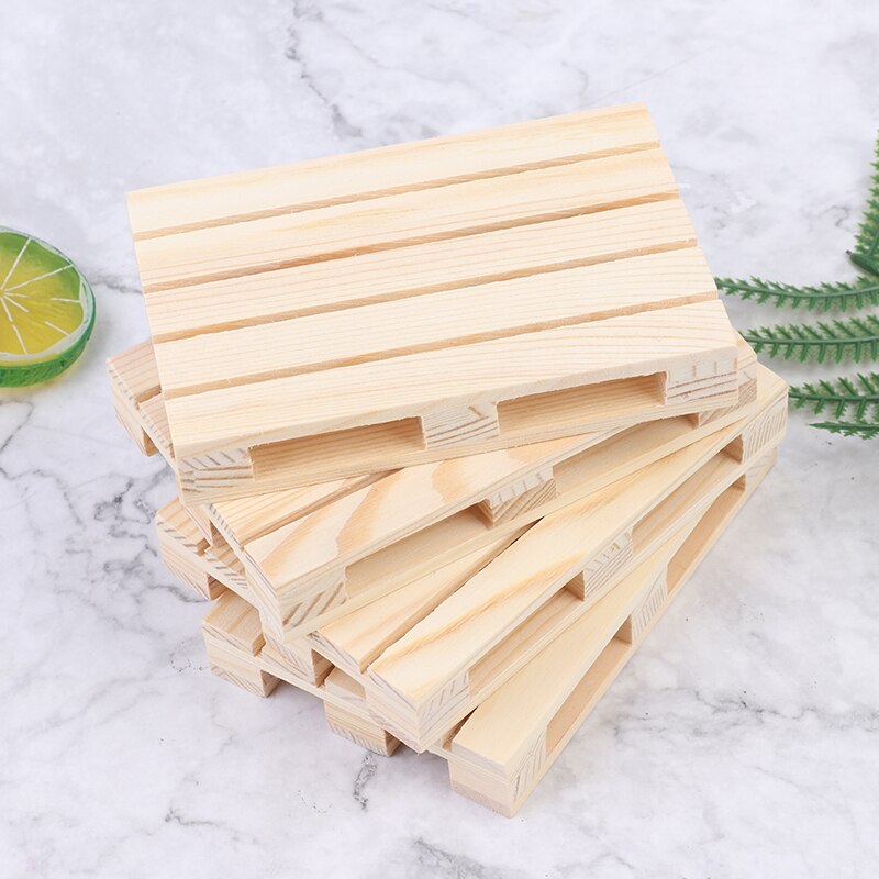 Esterilla de madera para tazas, accesorios de cocina hechos a mano para artesanía del hogar, oficina, Hotel, 2/4 Uds.