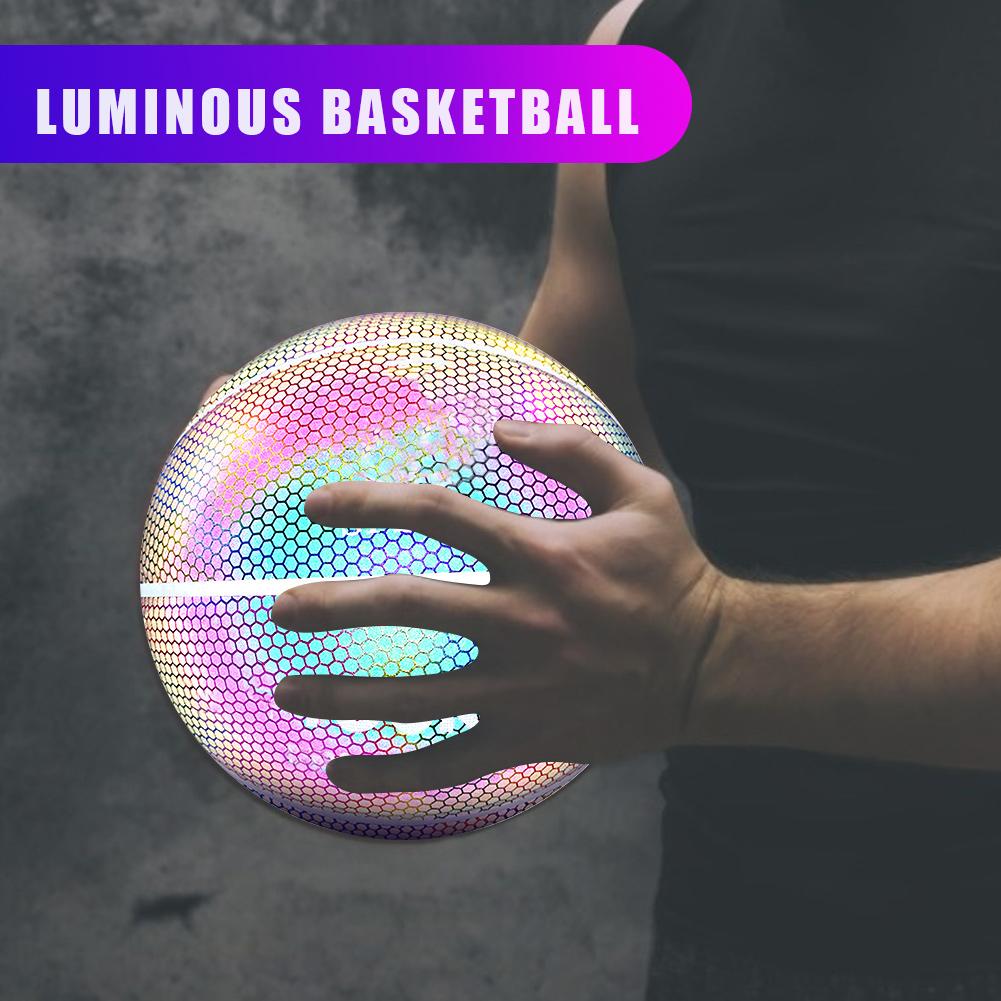 Pu lysende basketball sæt lys op basketball udendørs nat spil basketball gade glødende træningsværktøj