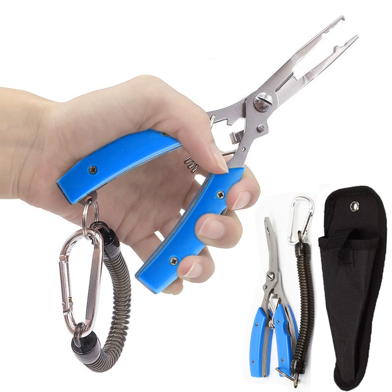 Alicates de pesca Luya multifuncionales de acero inoxidable, alicates de pesca de boca curva, gancho, pinzas de pesca, engranaje, accesorios de pesca