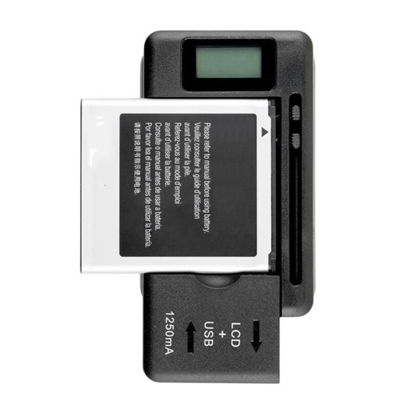 Adaptador Universal para batería de móvil, cargador con pantalla indicadora LCD, puerto USB, EE. UU./UE