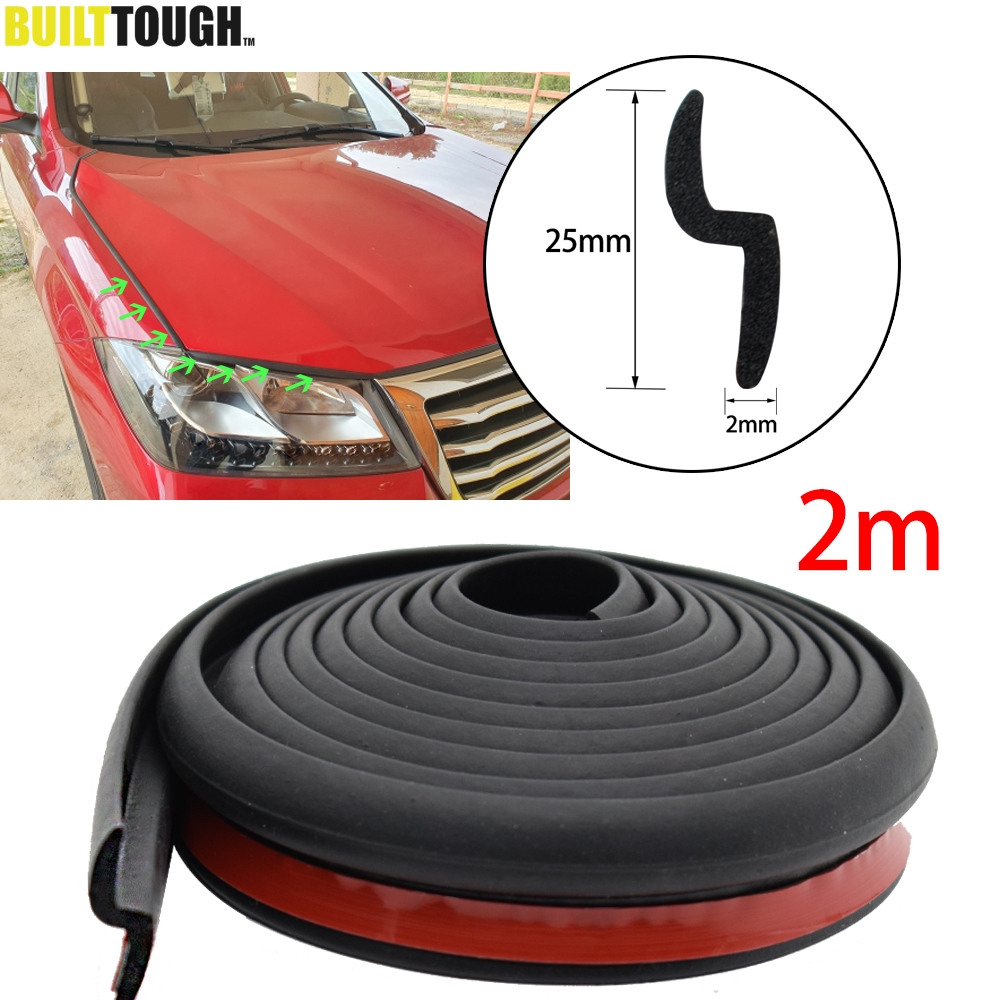 Striscia di tenuta universale per auto tipo Z da 2 m Guarnizione adesiva Trim Isolamento acustico Pilastro Cruscotto Protezione elastica Impermeabile