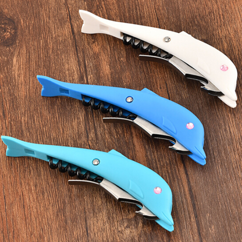 BalleenShiny Delphinus Beer Openers Can Tin Openers Practical Red Wine Corkscrews Multi-function Kitchen Bar Gadgets