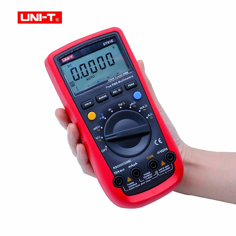 UNI-T UT61A/ UT61B/UT6C/UT6D/UT6E digital multimeter auto range multimetro PC Connect AC DC Voltmeter Ammeter tester+RS232-USB