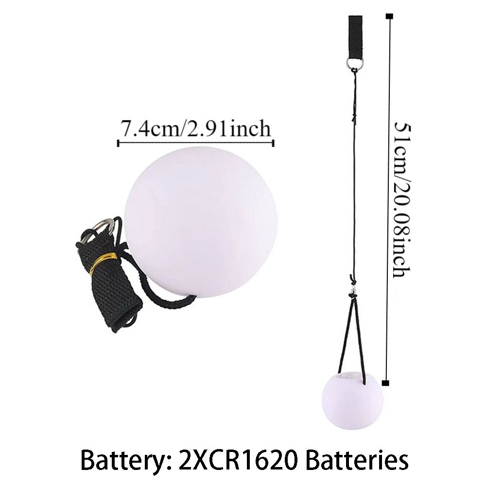 Palla POI LED colorata Creatività impermeabile RGB Puntelli luminosi per le mani Palla da lancio di danza del ventre luminosa estensibile portatile
