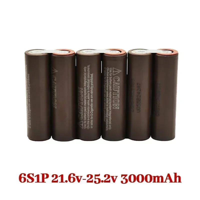 18650 hg2 3000 mah 6000 mah 20a 3s 4s 5s 6s 8s 7.4v 12.6v 14.8v 18v 25.2v 29.6v skrutrekkerbatteri sveisebatteripakke: Blå