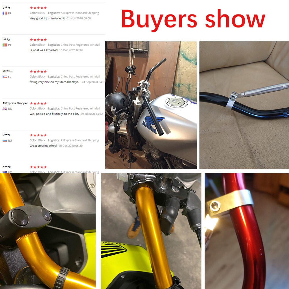 Moottoripyörän ohjaustanko 22mm 7/8 '' moottoripyörän alumiiniseoksesta valmistettu ohjaustanko 50cc 70cc 110cc 125cc 140cc likakaivopyörä mönkijä