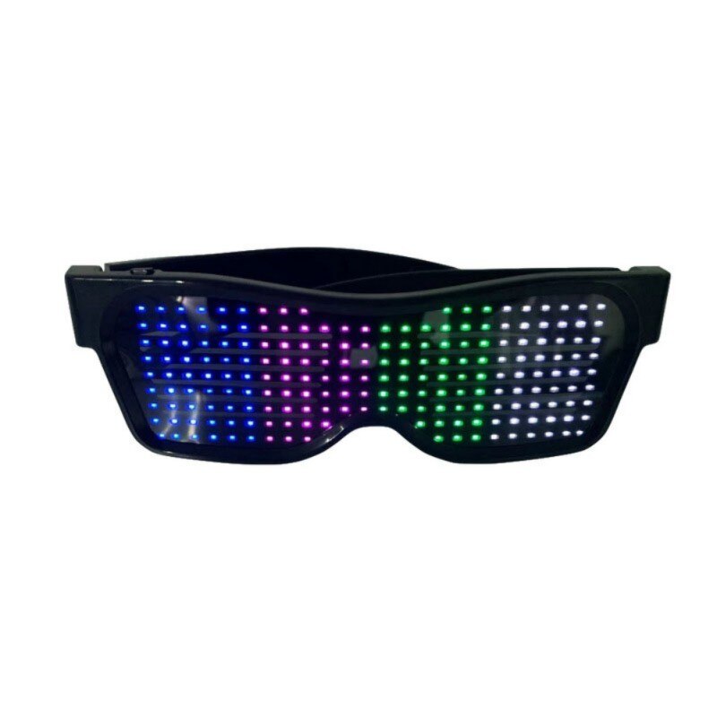 Magic Bluetooth Party Glasses Led Luminous USB Charging Glasses DIY Application Control Multi-language Flashing: A7