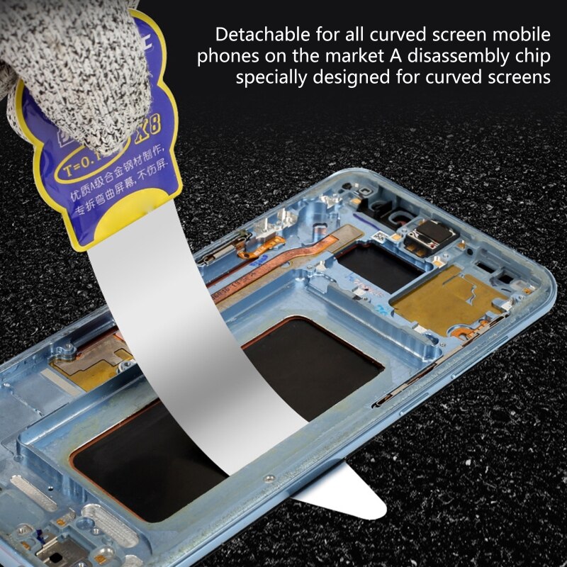 X8 Disassembly Sheet High Toughness 0.1mm Thickness Curved Screen Edge Screen Pry Opening Split Tool for Mobile Phones Repair