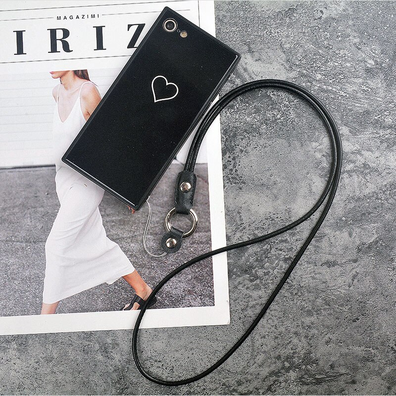 Leather Phone Lanyard for key mobile Phone Cord neck Strap ID Pass Card Holder Hang Rope Ring Camera USB MP4 Straps Pendant