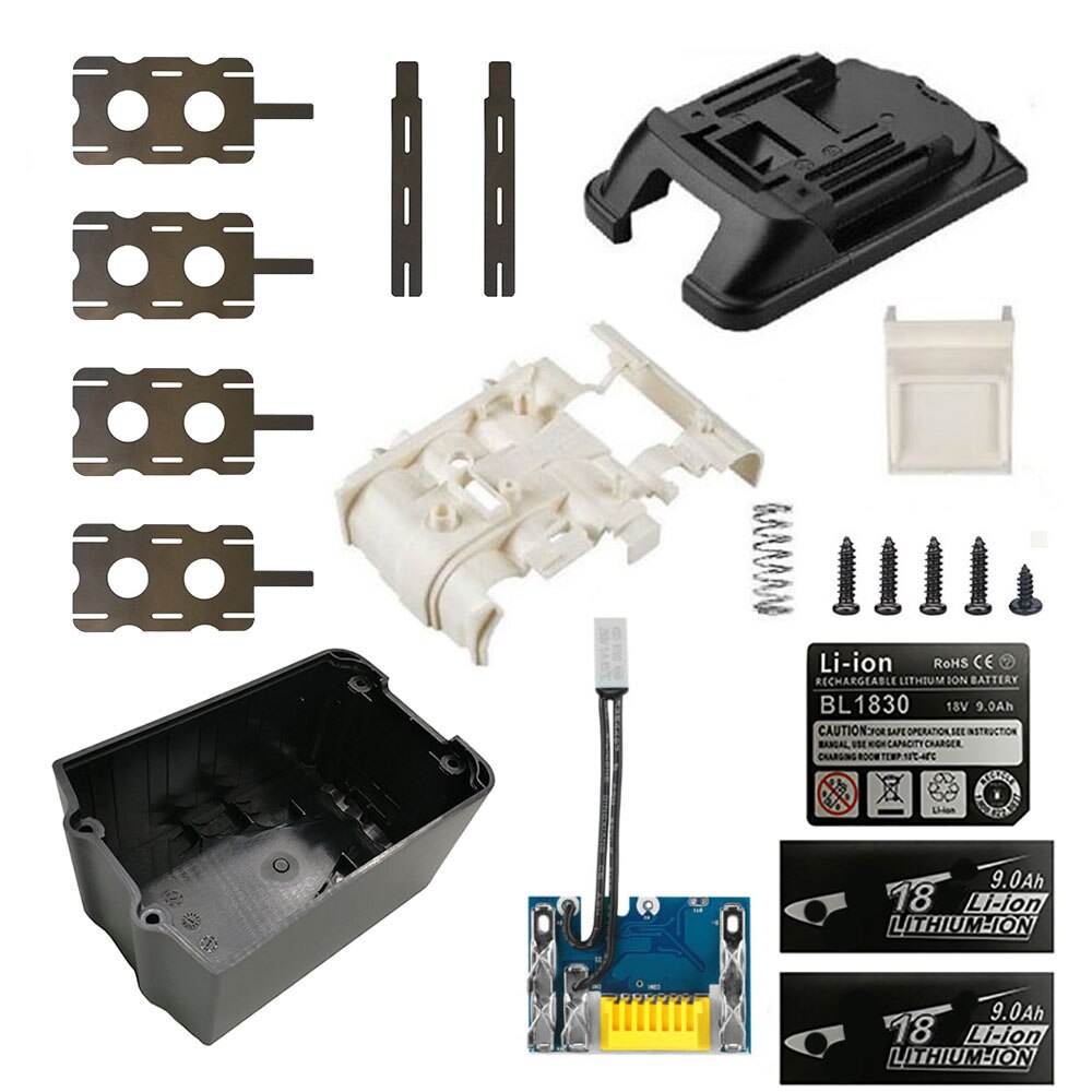 Dawupine BL1860 Custodia In Plastica Della Batteria Li-Ion PCB Bordo di Ricarica Circuito di Protezione Scatola del Caricatore Per MAKITA 18V BL1845 BL1890 Borsette