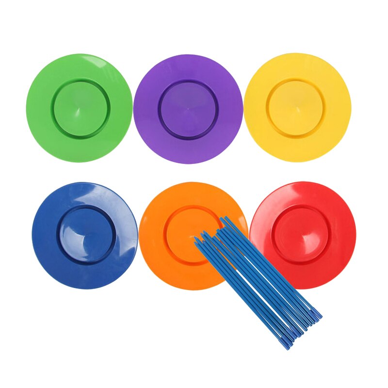 6pcs set Equilibrio Dischi Rotondo Turntable Giocoleria Giocattoli Per Bambini Puntelli di Prestazione Sensoriale Formazione Scuola Materna Gioco Per Bambini Giocattoli: Default Title