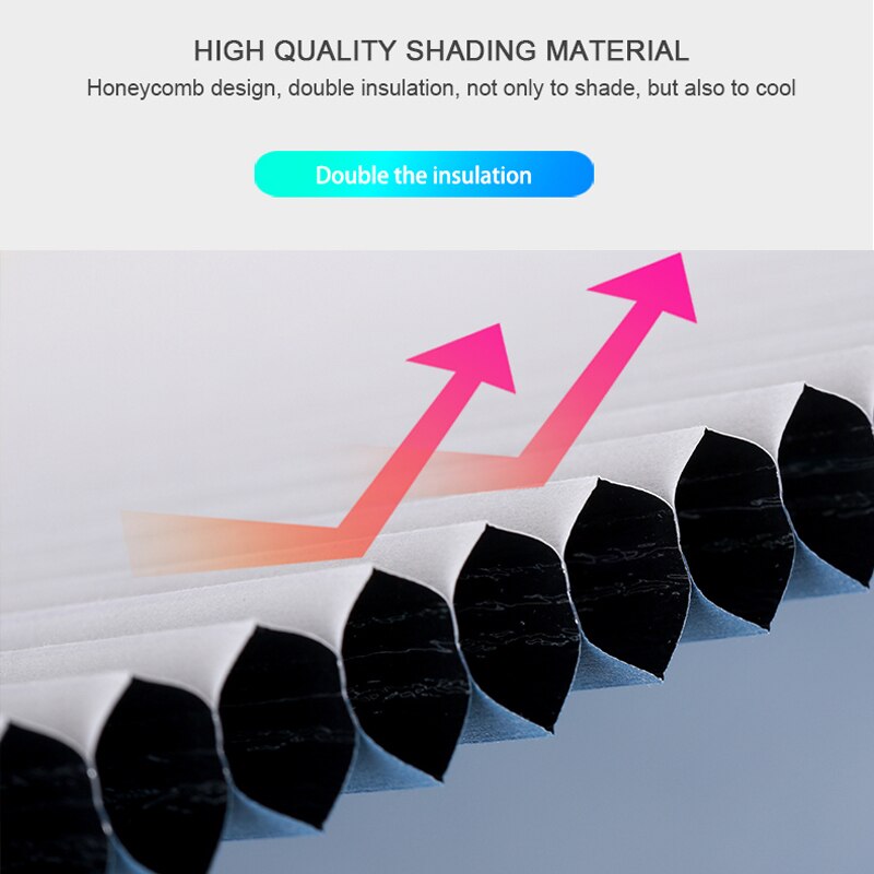 Cellular Foldable Car Front Window Curtain Windshield Sun Shades Cuttable Anti-UV Car Window Shade 40/60/65cm Sun Block