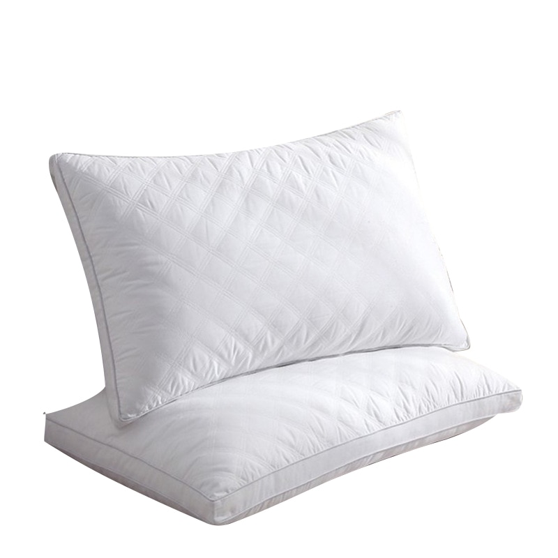Color sólido almohadas saludables para dormir en casa de cama de Hotel Cervical almohada central cuello de terciopelo de algodón puro almohada de lavado
