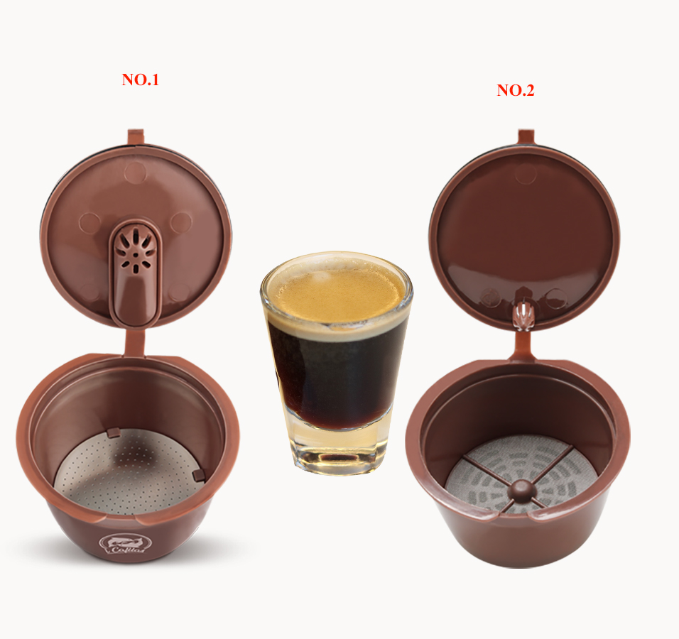 Filtro de cápsula de café Crema, actualización de 3ª generación, cafetera Dolce Gusto de dos tipos, cestas reutilizables rellenables para tazas de café