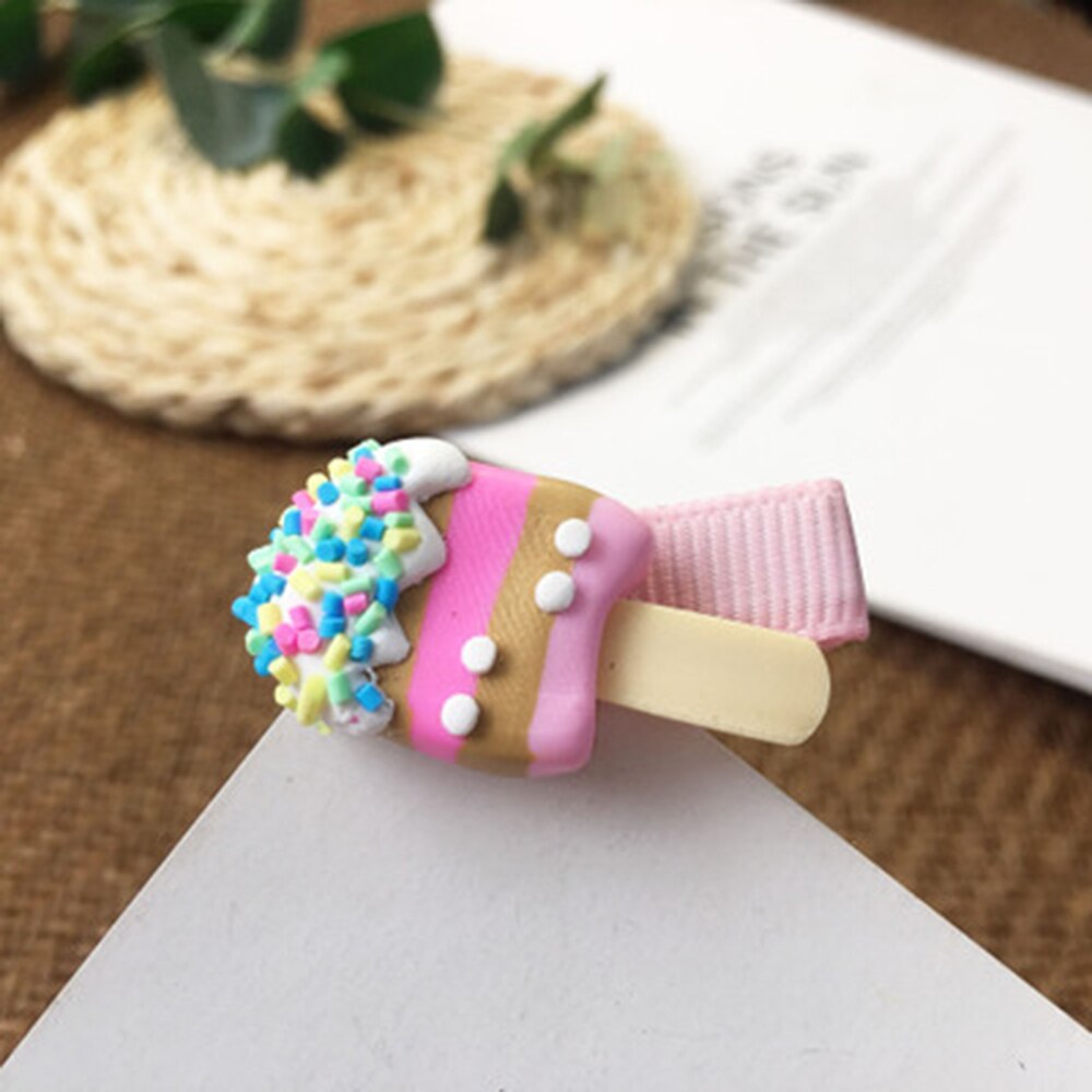 Leuke Gekleurde Donut Ijslolly Kinderen Haarspeld Haar Clips Accessoires Voor Meisjes Kids Hair Ornament Haarspeldjes Hoofdtooi