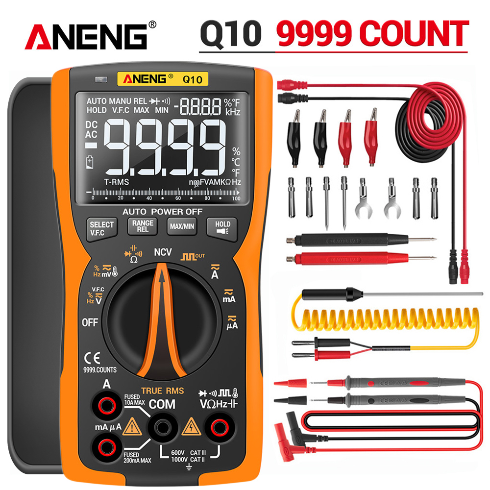 Aneng Q10 Digitale Multimeter 9999 Professionele Tester Multimetro True