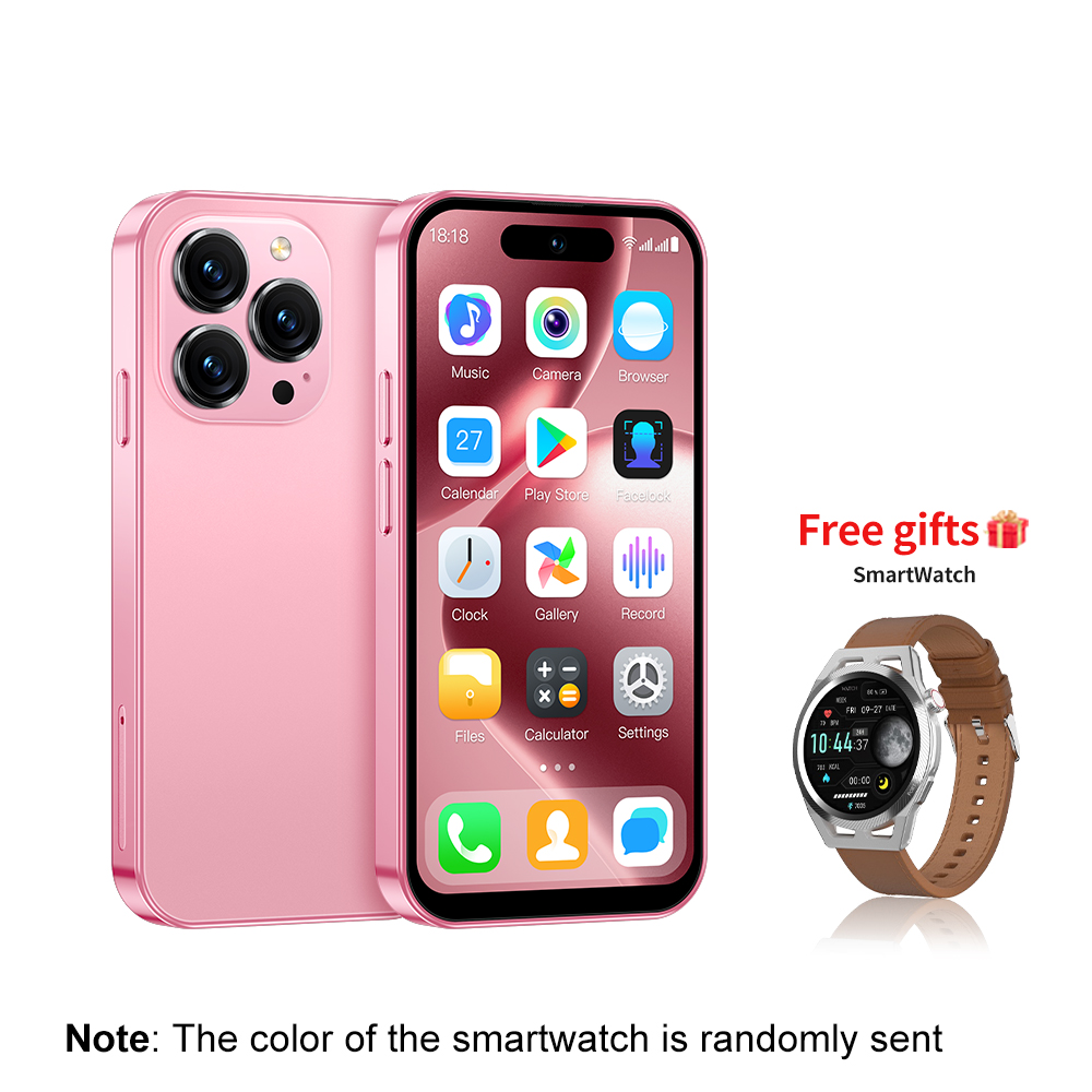 SmartWatch SERVO S16 Mini Smartphone 3G WCDMA Android 10-System Dual SIM bereithalten WIFI Bluetooth 4.0" HD Kleine Mobiltelefone: Rosa