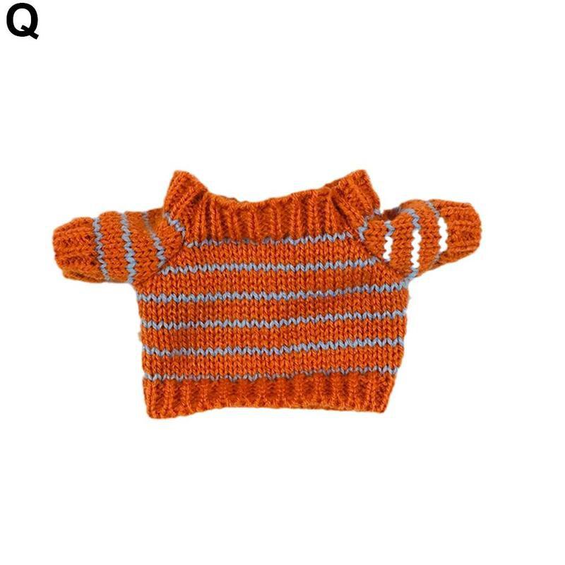 1 sztuk 20cm pluszowe zabawki słodkie ubrania z miękkiej dzianiny sweter zima Vintage dzieci lalki zabawki urodziny prezenty świąteczne akcesoria