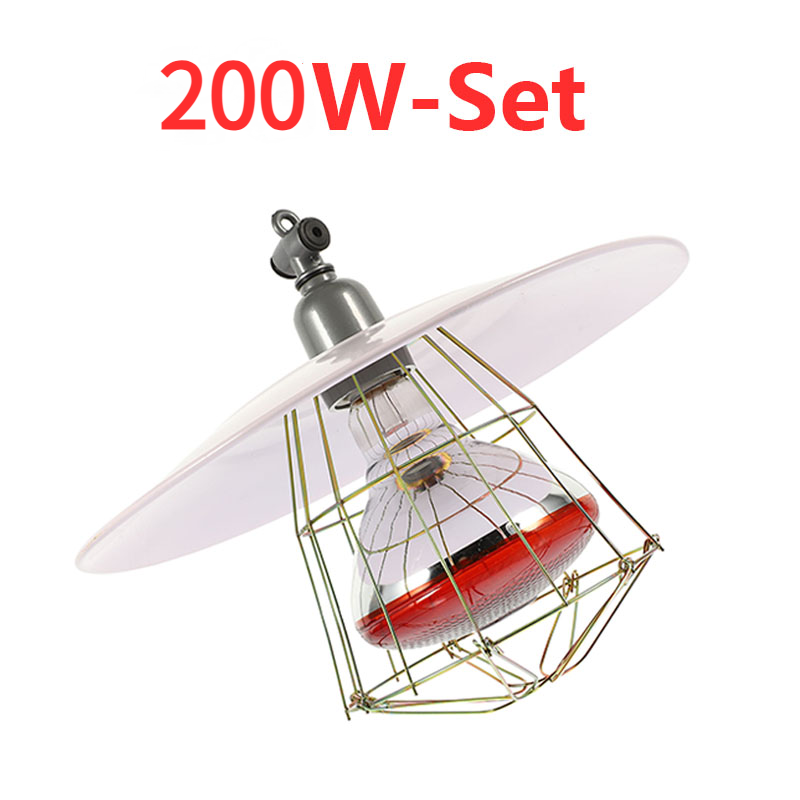 Bombilla calefactora para aves de corral de 220V, 100/150/200/275W, aislamiento térmico infrarrojo para reptiles, plantas, anfibios, mascotas, ganado y aves de corral: Naranja