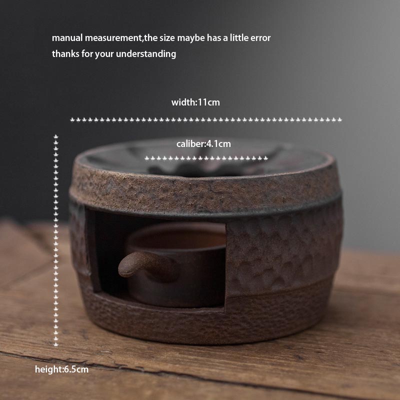 Japansk stil stearinlys varm te komfur keramisk grov keramikvarmer lysestage / te ceremoni tilbehør tekande holder base: C