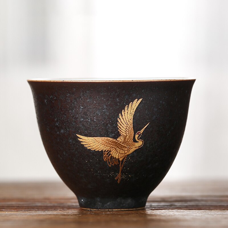 TANGPIN ceramiczny kubek latający żuraw kubek porcelanowy chińnarty kung fu kubek szklanka 50ml: styl B