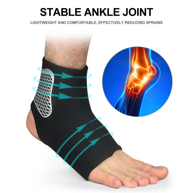 1 stk elastisk nylonstrop ankelstøttebøjle badminton basketball fodbold ridning taekwondo fitness hælbeskytter